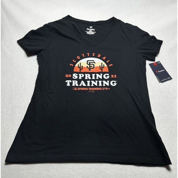 San Francisco Giants Womens 2021 Spring Training V Neck T Shirt Small - Picture 1 of 11